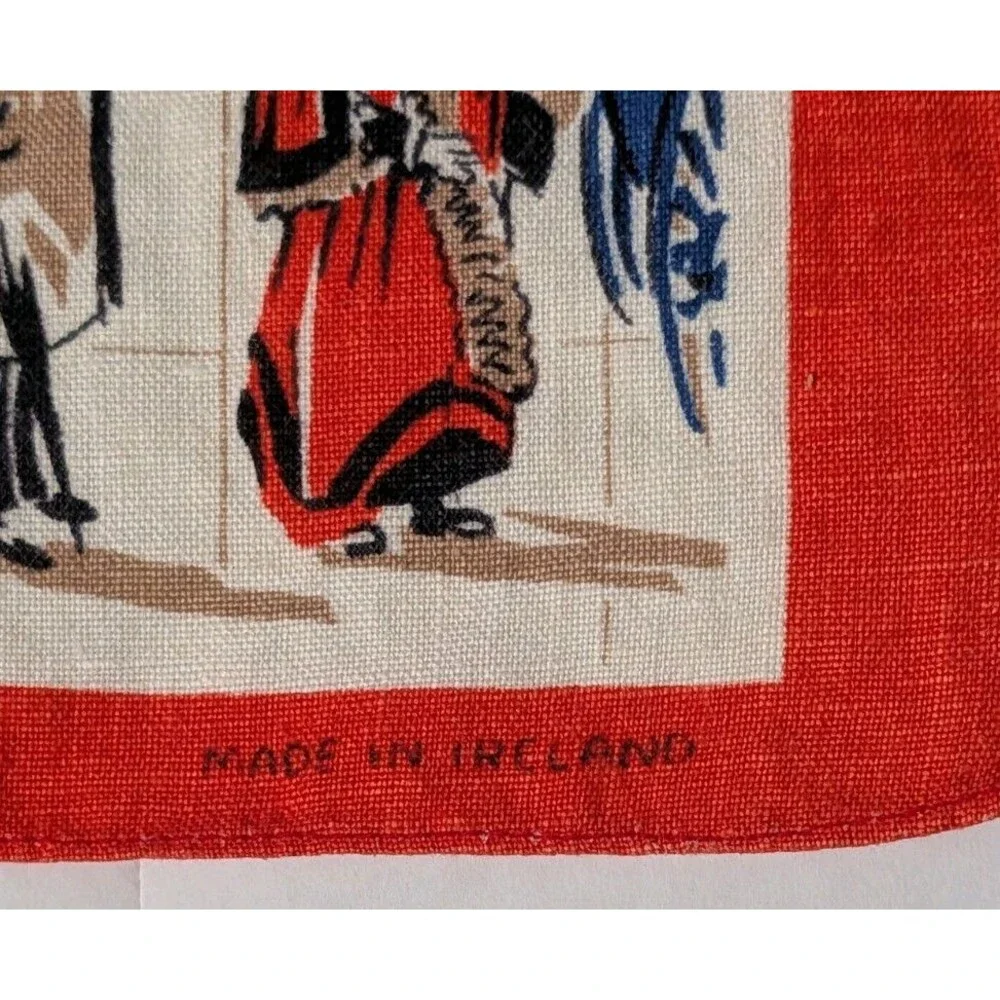 Vintage Irish Cabin Linens London Underground Map Tea Towel Made In Ireland 30